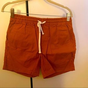 J. Crew drawstring shorts, red, size small